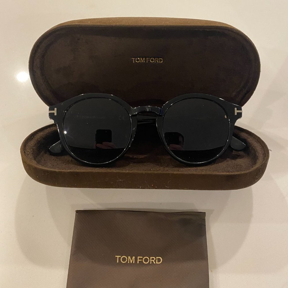 Tom Ford Lucho Round Sunglasses, Gray, 49-21-145 (Unisex)